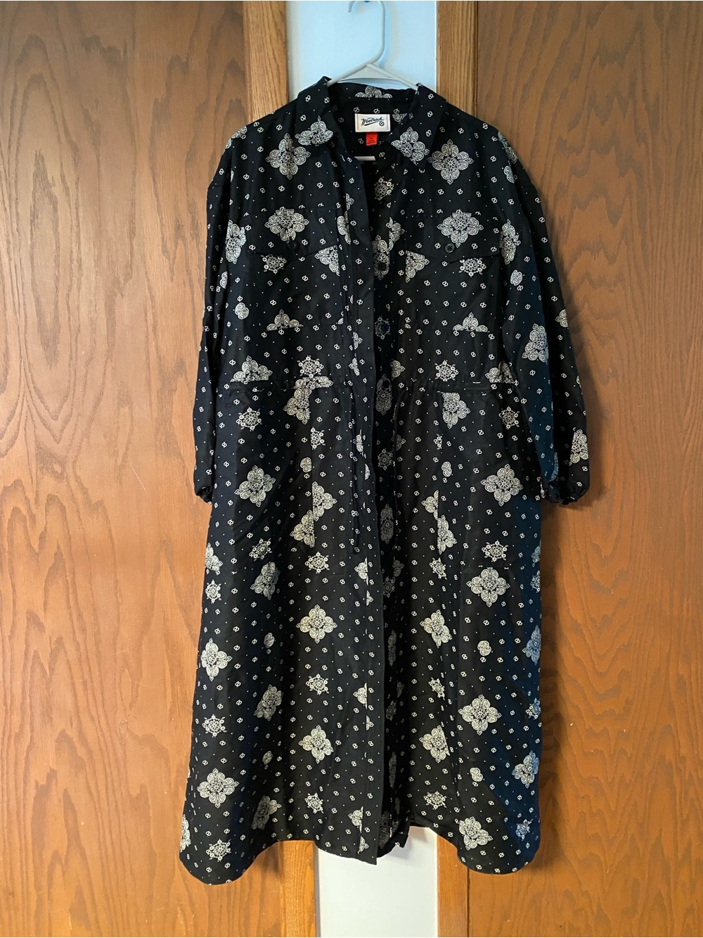 Target +Woolrich Black Patterned maxi dress